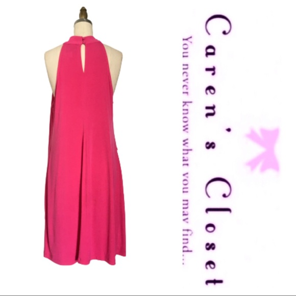 Vince Camuto Pink Crepe Jersey Sleeveless Dress - Picture 5 of 9